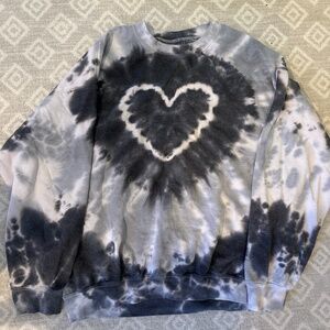 Urban Outfitters heart tie dye sweatshirt